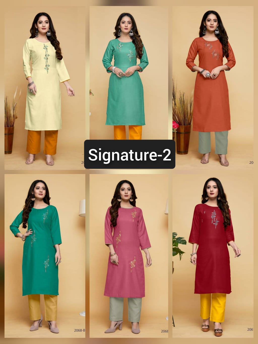 Signature 2 Regular Wear Cotton Fancy Designer Kurti Collection